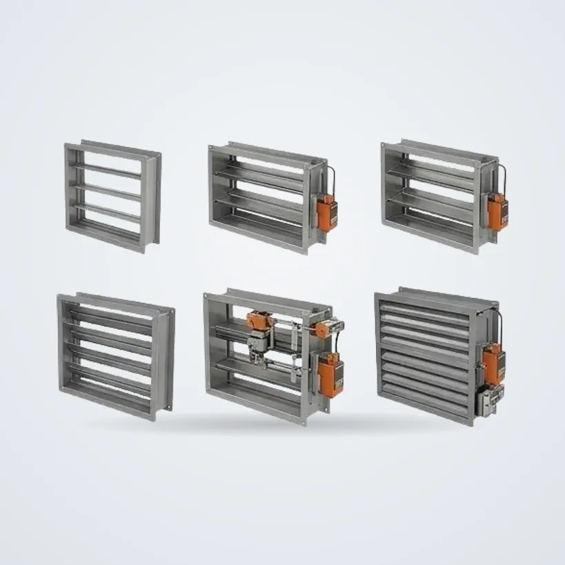 Volume Control Dampers (VCDs): Manual and motorised dampers