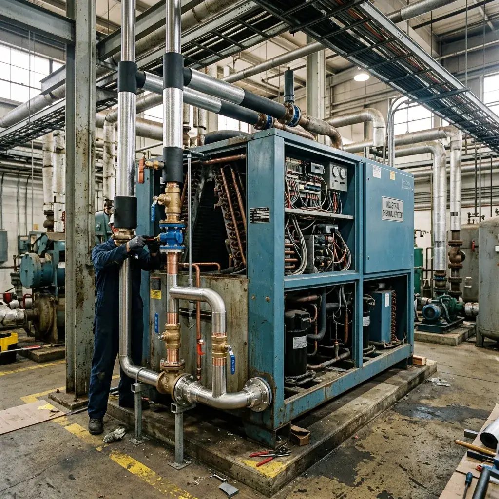Valve station under service