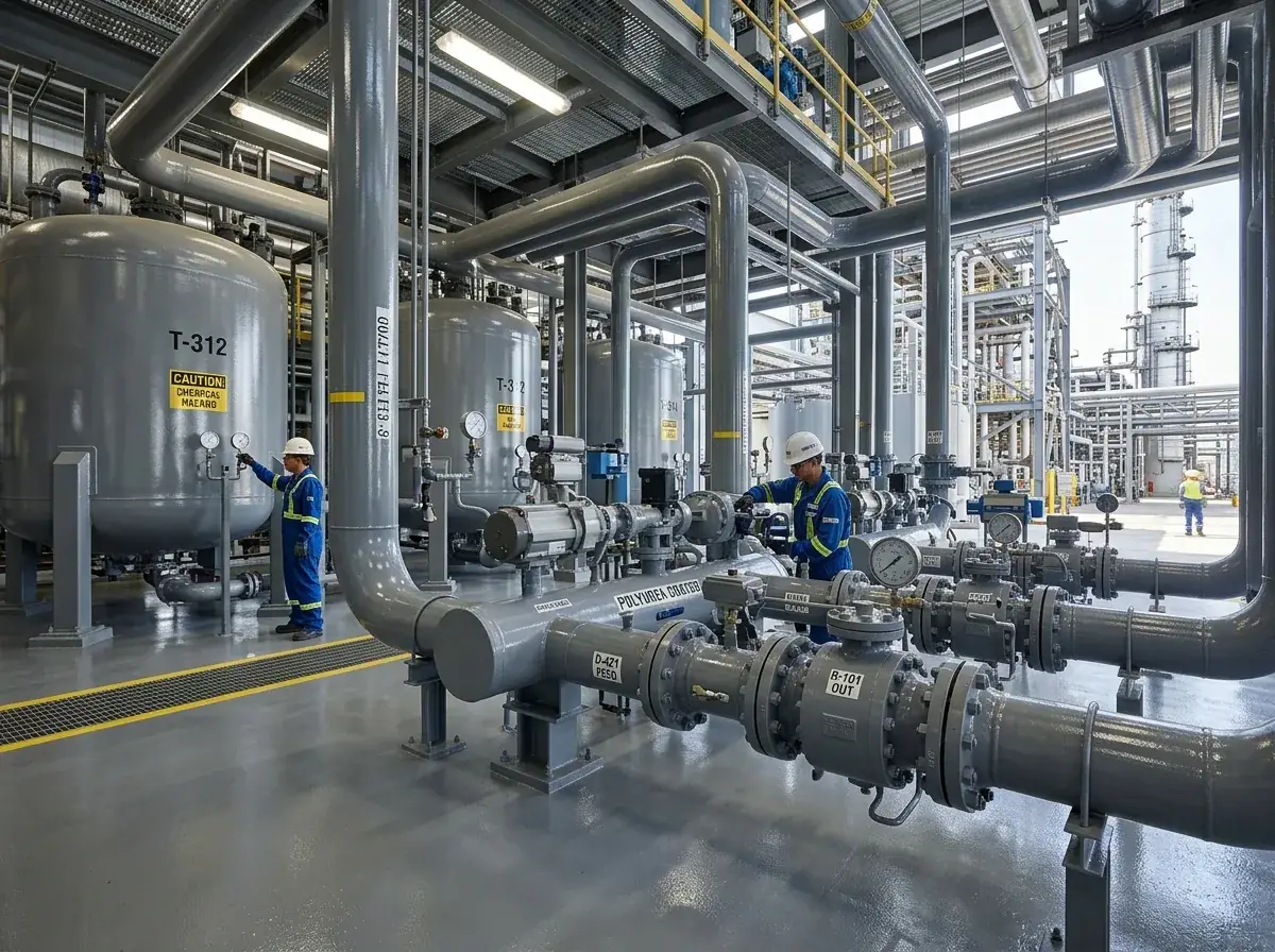 Refinery pipework protected