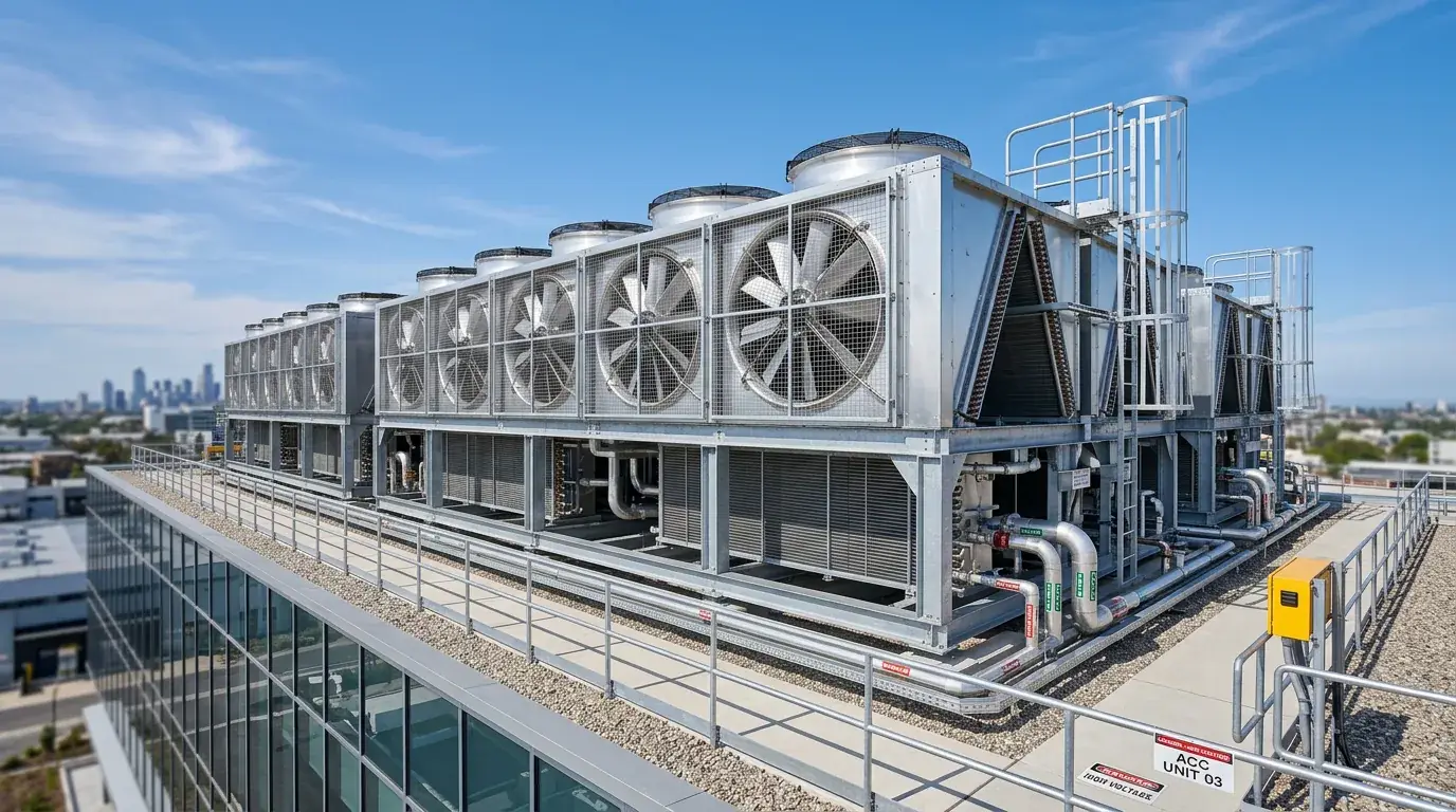 Air-cooled condenser bank